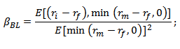 Модификация формулы коэффициента бета