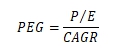 Формула расчета PEG